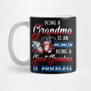 Butterfly Being A Great Grandma Is Priceless Mother's Day Mug